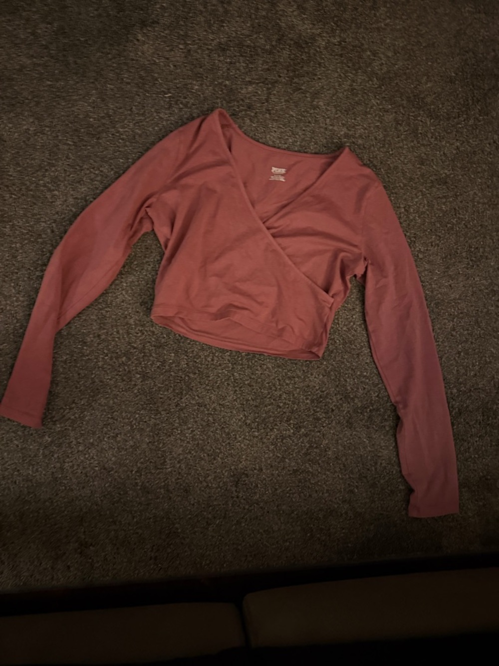 PINK Victoria's Secret Mauve Wrap Crop Top